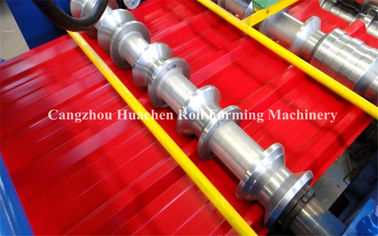 Iron Sheet Roll Forming Line , Corrugated Double Liner Metal Roof Tile Making Machine