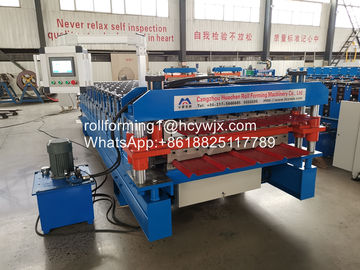 Aluminum Roofing Sheet Roll Forming Machine Double Layer Metal Tile Making Machine