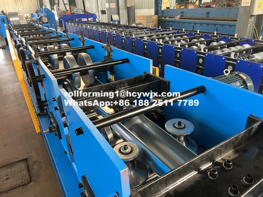 11.8mx0.78mx1.2m মেশিনের মাত্রা সহ পেশাদার ডাউনপাইপ রোল ফর্মিং মেশিন