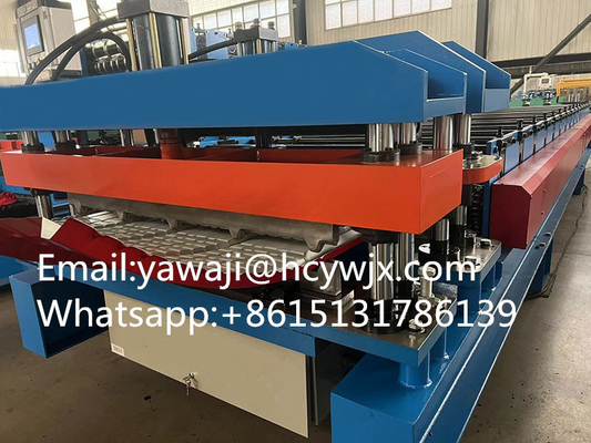 ধাতব ছাদ রোল গঠন মেশিন জন্য গতি উত্পাদন 15m/min 70mm খাদ ব্যাসার্ধ