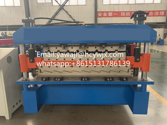 1250mm উপাদান প্রস্থ ডাবল ডেক রোল ফর্মিং মেশিন 380v 50Hz 3 ফেজ বৈদ্যুতিক সিস্টেম