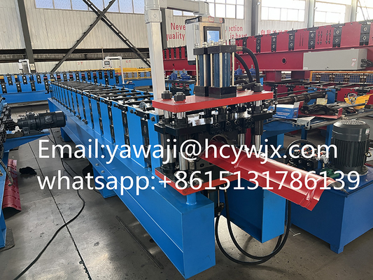 3 ফেজ 400mm রঙ ইস্পাত শীট ক্যাপ মেশিন / রোল ফরম সরঞ্জাম