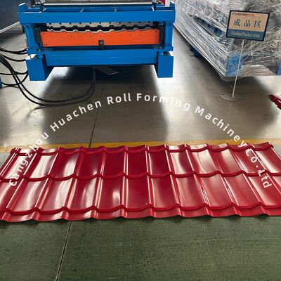 উচ্চ গতির 15m/min ডাবল স্তর corrugated রোল গঠন মেশিন প্যানাসনিক পিএলসি নিয়ন্ত্রণ এবং 45 # ইস্পাত quenching সঙ্গে