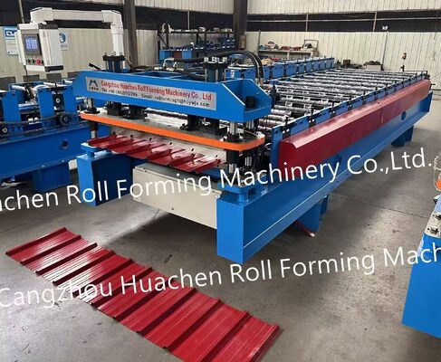 Automatic sheet forming production line for roof panels and wall panels