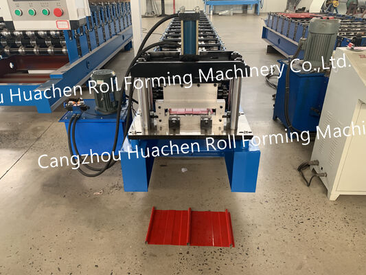 A tile-making machine / roof panel forming machine that uses metal coil rolling process