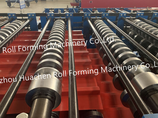 Trapezoidal roof panel metal plate rolling forming machine