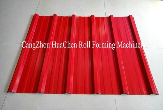 সিমেন্স পিএলসি ডাবল লেয়ার রুফ প্যানেল রোল ফর্মিং মেশিনের সাথে হার্ড রোলার নং 45 স্টিল