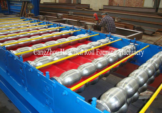 Aluminium Corrugated Sheet Roll Forming Machine For 0.3 - 0.7mm Roof Tile