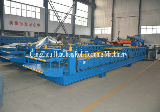 Siemens PLC Control Double Layer Glazed Roll Forming Machine  For Roof