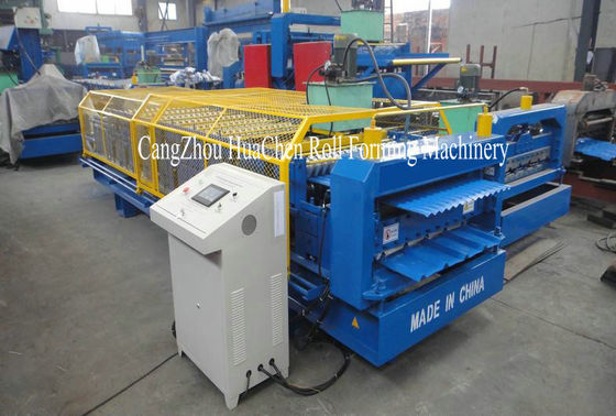 নিরাপদ কভার সহ জনপ্রিয় আকারের মেটাল ছাদের ডাবল লেয়ার রোল তৈরির মেশিন