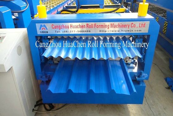 5.5KW Hydraulic corrugated sheet roll forming machine , Glazed Tiles Roll Forming Machinery