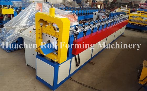 Plc Control 50hz Ridge Cap Sheet Metal Roll Former Machine With High Speed
