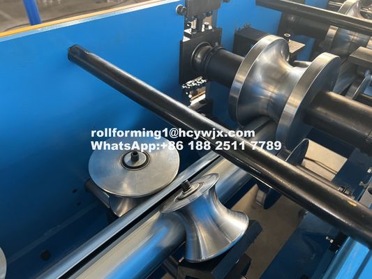 11.8mx0.78mx1.2m মেশিনের মাত্রা সহ পেশাদার ডাউনপাইপ রোল ফর্মিং মেশিন