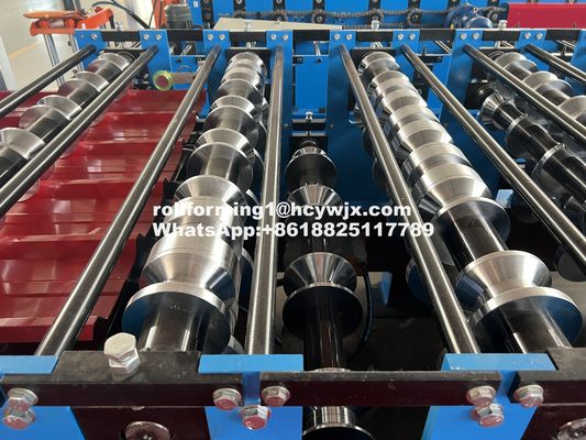 ধাতব ছাদ প্লেট জন্য 15-20m / মিনিট ডাবল স্তর গঠনের মেশিন