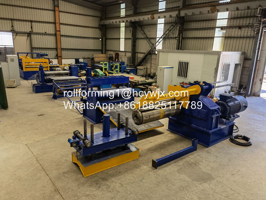 জিআই / পিপিজিআই রিকলার সহ কাটিয়া লাইন 0.12-5m/min উপাদান বেধ