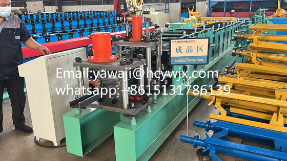 পিএলসি কন্ট্রোল সি 14-18 রোলার স্টেশন সঙ্গে Purlin রোল গঠন মেশিন