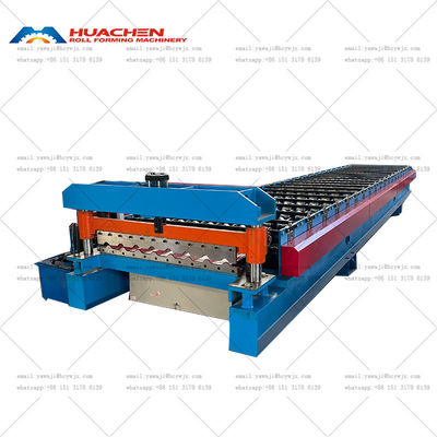 স্বয়ংক্রিয় ট্রাপিজয়েডাল ছাদ প্যানেল ছাদ শীট রোল প্রাক্তন ধাতু রোল গঠন মেশিন নির্মাতারা R101 টাইপ
