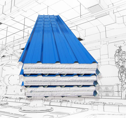 6 সারি 3KW সঙ্গে স্বয়ংক্রিয় EPS স্যান্ডউইচ প্যানেল উত্পাদন লাইন