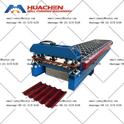 ফ্যাশনেবল ডাবল ডেক ছাদ রোল ফর্মিং মেশিন উচ্চ গতির