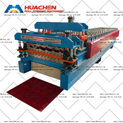 16 টি স্টেশন এবং চেইন ড্রাইভ সহ দক্ষ ডাবল ডেক রোল ফর্মিং মেশিন