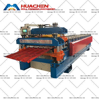 পিপিজিআই / জিআই উপাদানগুলির জন্য গ্যালভানাইজড মেটাল ছাদ প্যানেল ডাবল ডেক রোল ফর্মিং মেশিন