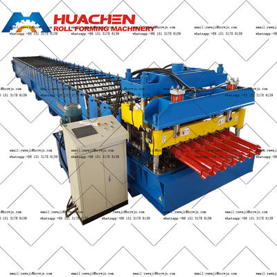 চেইন ড্রাইভ গ্লাসড টাইল ফর্মিং মেশিন 380v 50Hz 3 ফেজ