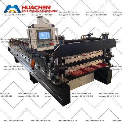 উচ্চ পারফরম্যান্স পিপিজিআই / জিআই স্টিল রোলফর্মিং মেশিন ডাবল ডেক