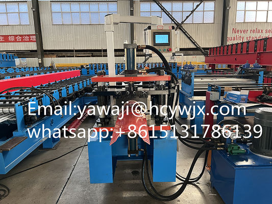 3 ফেজ 400mm রঙ ইস্পাত শীট ক্যাপ মেশিন / রোল ফরম সরঞ্জাম