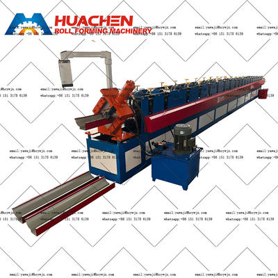 Rain Water Cr12 steel Gutter Roll Forming Machine With 18 Rows