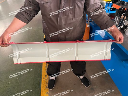 স্বয়ংক্রিয় রিজ ক্যাপ রোল ফর্মিং মেশিন, ছাদ টাইলস উত্পাদন মেশিন হাইড্রোলিক কাটিং