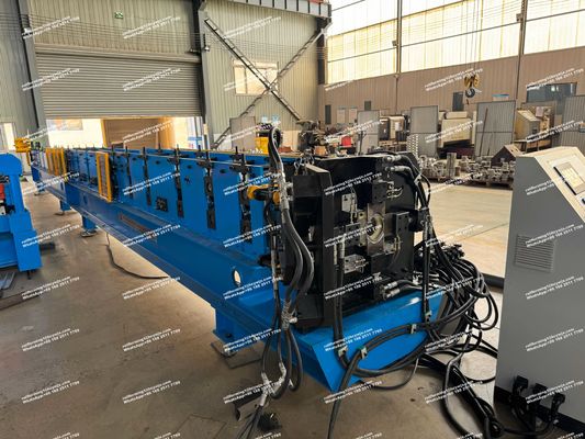 100 মিমি রাউন্ড ডাউনস্পুট পাইপ রোল ফর্মিং মেশিন হাইড্রোলিক কাটিং টাইপ