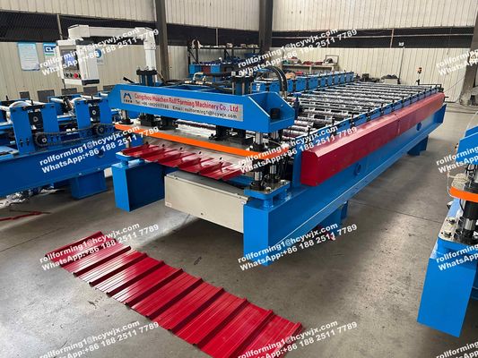 ইথিওপিয়া 600 পিএলসি কন্ট্রোল সিস্টেম ছাদ শীট তৈরির মেশিন আয়রন রোলিং মেশিন