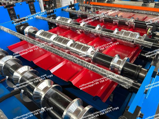 ইথিওপিয়া 600 পিএলসি কন্ট্রোল সিস্টেম ছাদ শীট তৈরির মেশিন আয়রন রোলিং মেশিন