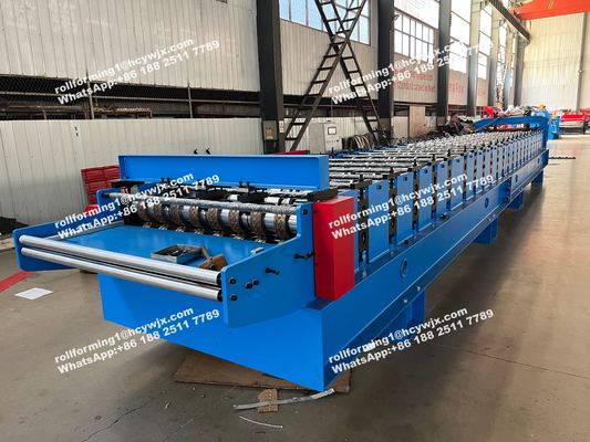 ফ্লোর ডেকিং শীটগুলির জন্য স্টিল ডেক রোল ফর্মিং মেশিন, ফিলিপাইনস ১২২০মিমি