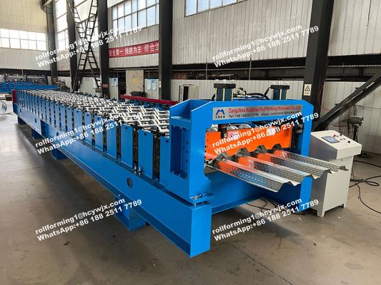 ডেক প্যানেল স্টিল স্ট্রাকচার ফ্লোর ডেক রোল ফর্মিং মেশিন