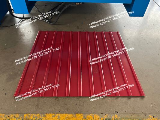 ডাবল লেয়ার রোল ফর্মিং মেশিন হাইড্রোলিক কাটিং পিএলসি কন্ট্রোল সিস্টেমের সাথে 0.3-0.6 মিমি বেধের ছাদ টাইলসের জন্য