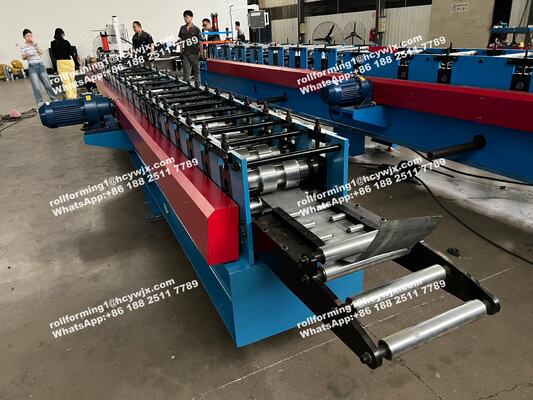 বিভাগীয় গ্যারেজ ডোর গাইড রেল ট্র্যাক স্লাইডিং রোল ফর্মিং মেশিন