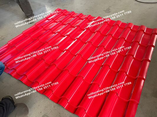 1250 মিমি প্রস্থ এবং 0.3-0.6 মিমি পুরুত্বের টাইল উৎপাদনের জন্য PLC নিয়ন্ত্রিত ডাবল লেয়ার রোল ফর্মিং মেশিন