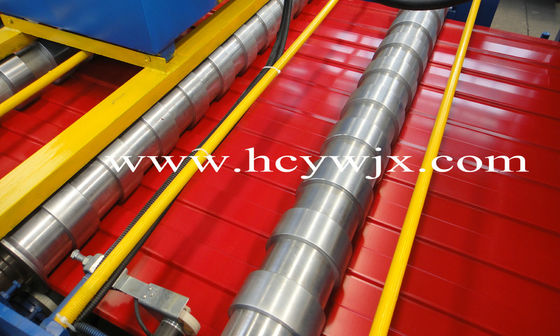 নীল উচ্চ গতি ছাদ প্যানেল রোল মেশিন বিরচন / রোল প্রাক্তন