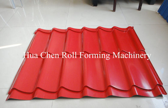 সলিড ইস্পাত খাদ 15 সারি সঙ্গে ছাদ গজানো টালি রোল বিরচন মেশিন