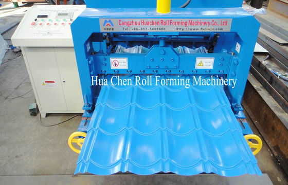 উচ্চ ফলপ্রসু গ্লাসেড ইস্পাত টাইল রোল বিরচন মেশিন 380V 50Hz 3 ফেজ