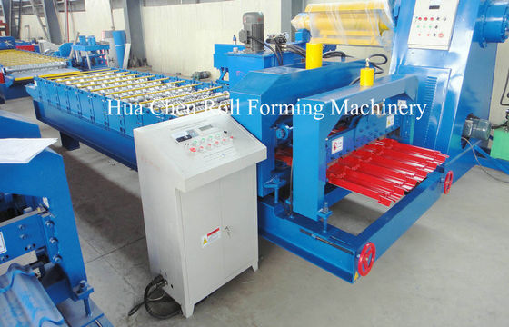Hydraulic Cr12 Cutting Blades Roofing Step Tile Roll Forming Machine With PLC Control