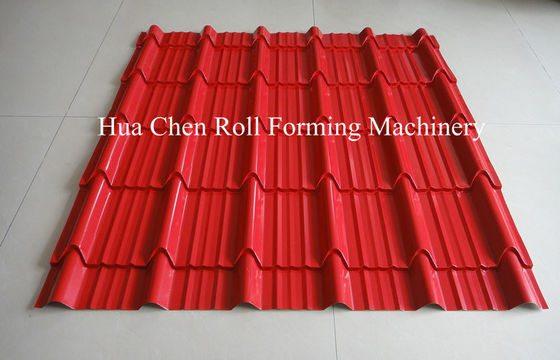 Hydraulic Cr12 Cutting Blades Roofing Step Tile Roll Forming Machine With PLC Control