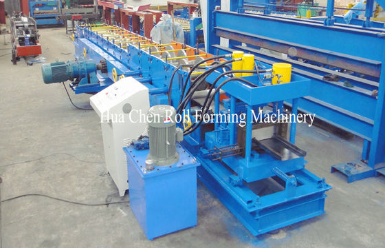 High Speed Automatic C Purlin Roll Forming Machine , 13 Row Purlin Making Machine
