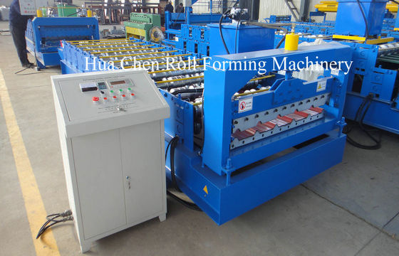 Auto Color Steel Roofing Sheet Metal Roll Forming Machines / Equipment In Plant
