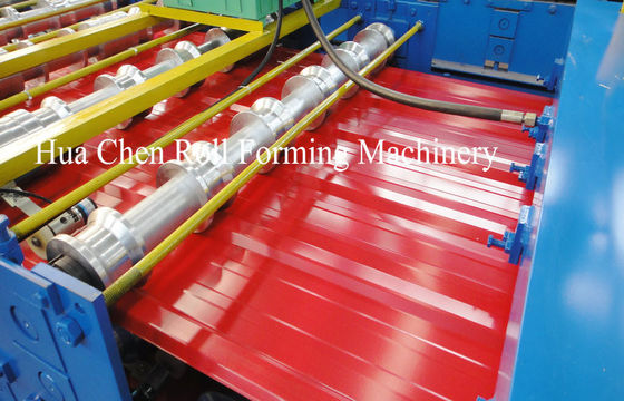 Auto Color Steel Roofing Sheet Metal Roll Forming Machines / Equipment In Plant