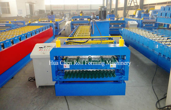 সিই সহ স্টিল প্লেটের জন্য আইবিআর এবং ঢেউতোলা ডাবল লেয়ার রোল ফর্মিং মেশিন