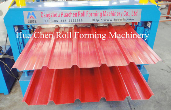 ফর্মিং স্পিড 8-12 মি/মিনিট ডাবল লেয়ার রুফ ফর্মিং মেশিন শ্যাফ্ট ব্যাস 76 মিমি