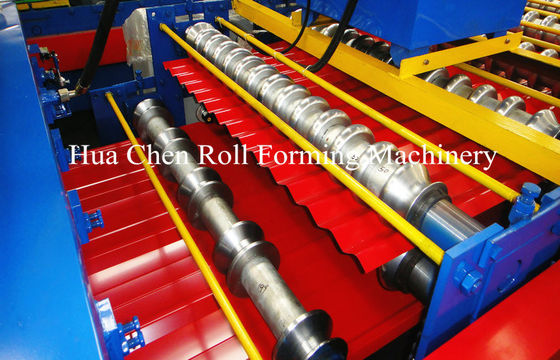 ডাবল লেয়ার ছাদ প্যানেল রঙ ইস্পাত শীট রোল মেশিন বিরতি 12/13 সারি সঙ্গে