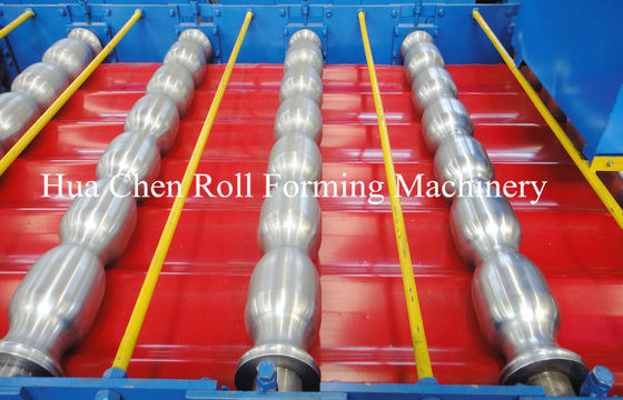 7.5Kw হাইড্রোলিক পাওয়ার টাইল এবং ছাদের ডাবল লেয়ার কোল্ড রোল ফর্মিং মেশিন সিই সহ